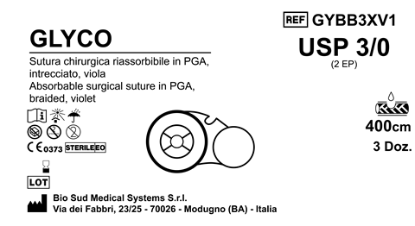 Sutura Glyco on Reel USP 3-0 - EP 2 400 cm Violet Box 36 pcs