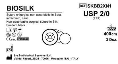 Sutura Biosilk on Reel USP 2-0 - EP 3 400 cm Black Box 36 pcs
