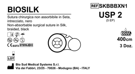Sutura Biosilk on Reel USP 2 - EP 5 400 cm Black Box 36 pcs