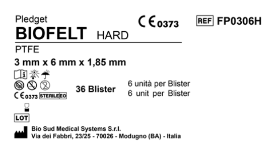 Biofelt PTFE 3 mm x 6 mm Hard Box 36 Blisters  6 pcs per blister