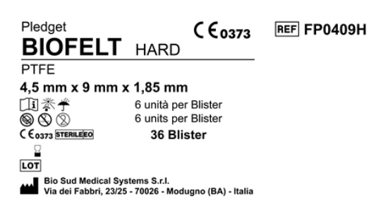 Biofelt PTFE 4.5 mm x 9 mm Hard Box 36 Blisters  6 pcs per blister